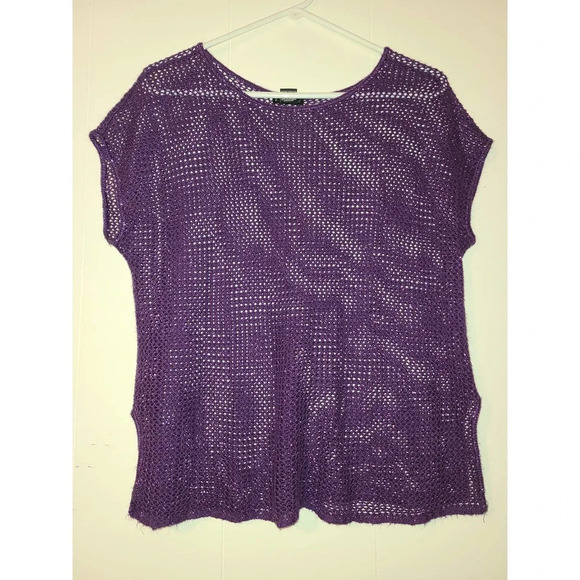 Bay Studio Crochet Top Women's Small Sleeveless Fish Net Casual Blouse (AGF) - Picture 1 of 6
